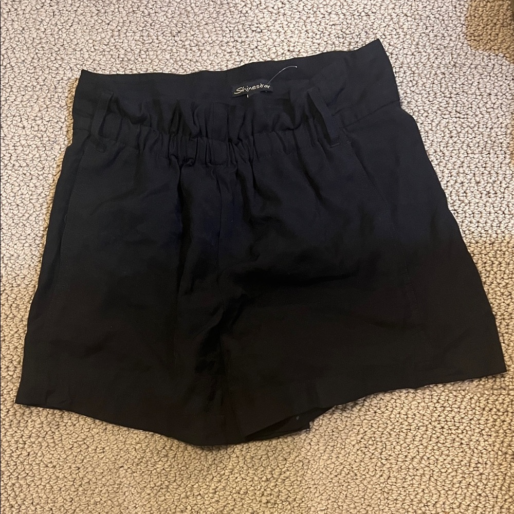Shinestar Women's High Waist Black Shorts